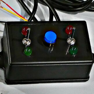 New O Gauge 2 Switch Controllers (Blue or Yellow) with flip switch control and additional on/off lit switch for spur or other apps 8' cable