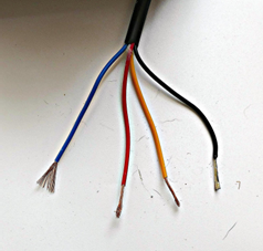 20 gauge 4 conductor cable 100’ long