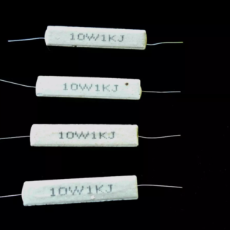 1,000 Ohm 10 watt wire round ceramic resistors 10W1KJ (4 pieces)
