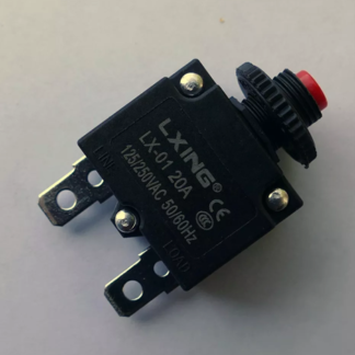 20 Amps Circuit Breakers 2 pcs 12 to 250 volt Push Button Manual Reset
