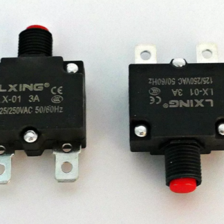 3 Amp Circuit Breakers (2pieces) 125/250v Push Button Manual Reset