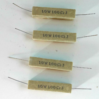 10W10052J  100 Ohm 10 watt wire round ceramic resistors  (4 pieces)