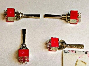 Double pole double throw center off super long handle switches 4 pieces